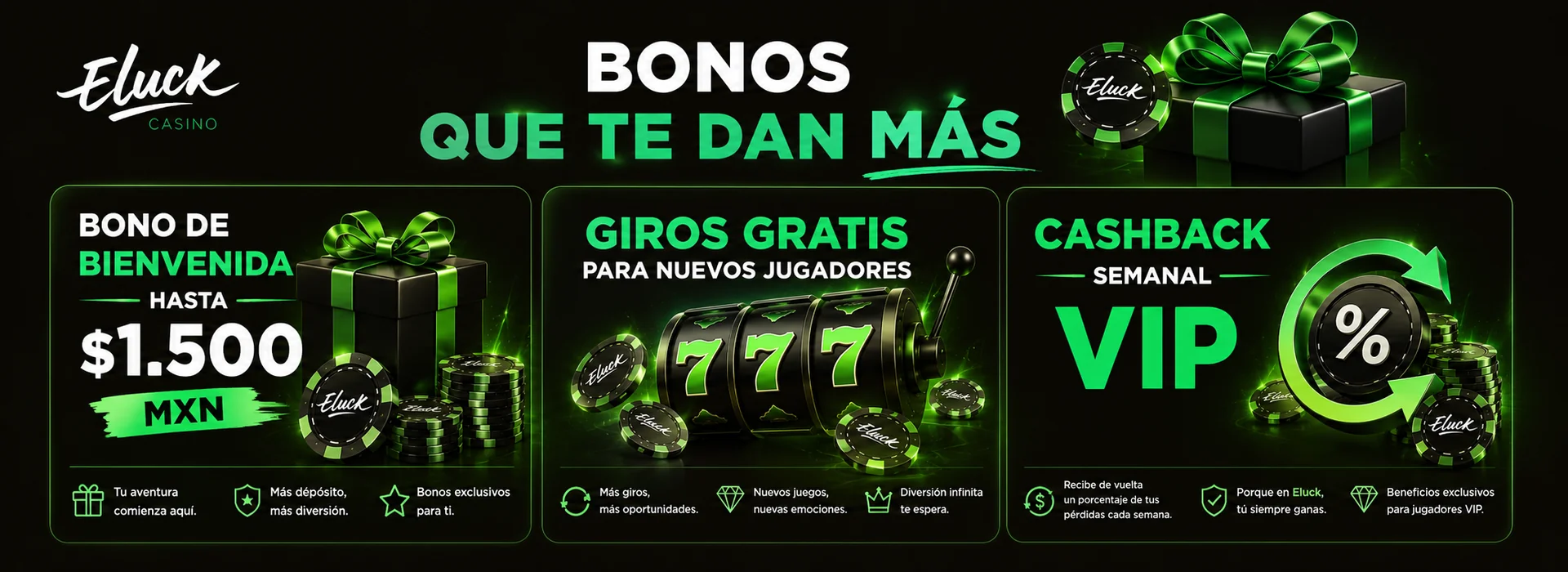 Bono de bienvenida Eluck Casino
