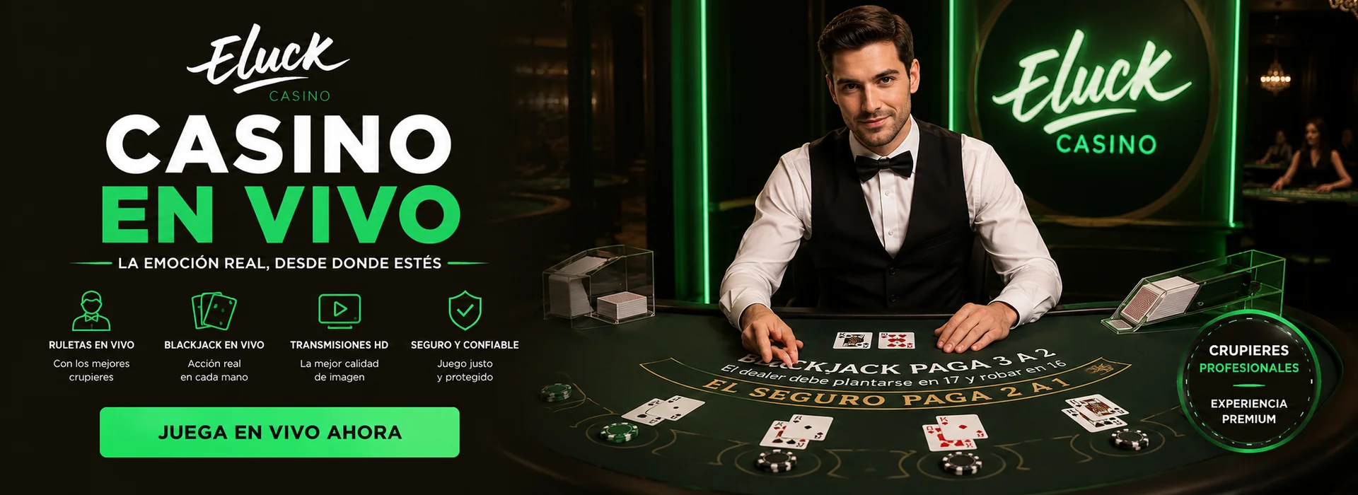 Casino en vivo Eluck Casino con Evolution Gaming